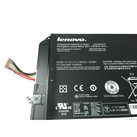 باتری 4 سلولی لپ تاپ Lenovo ThinkPad Helix