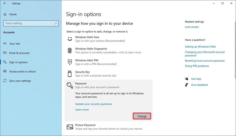 change password 2