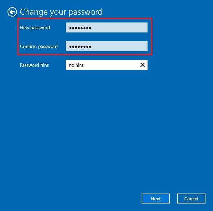 change password 4