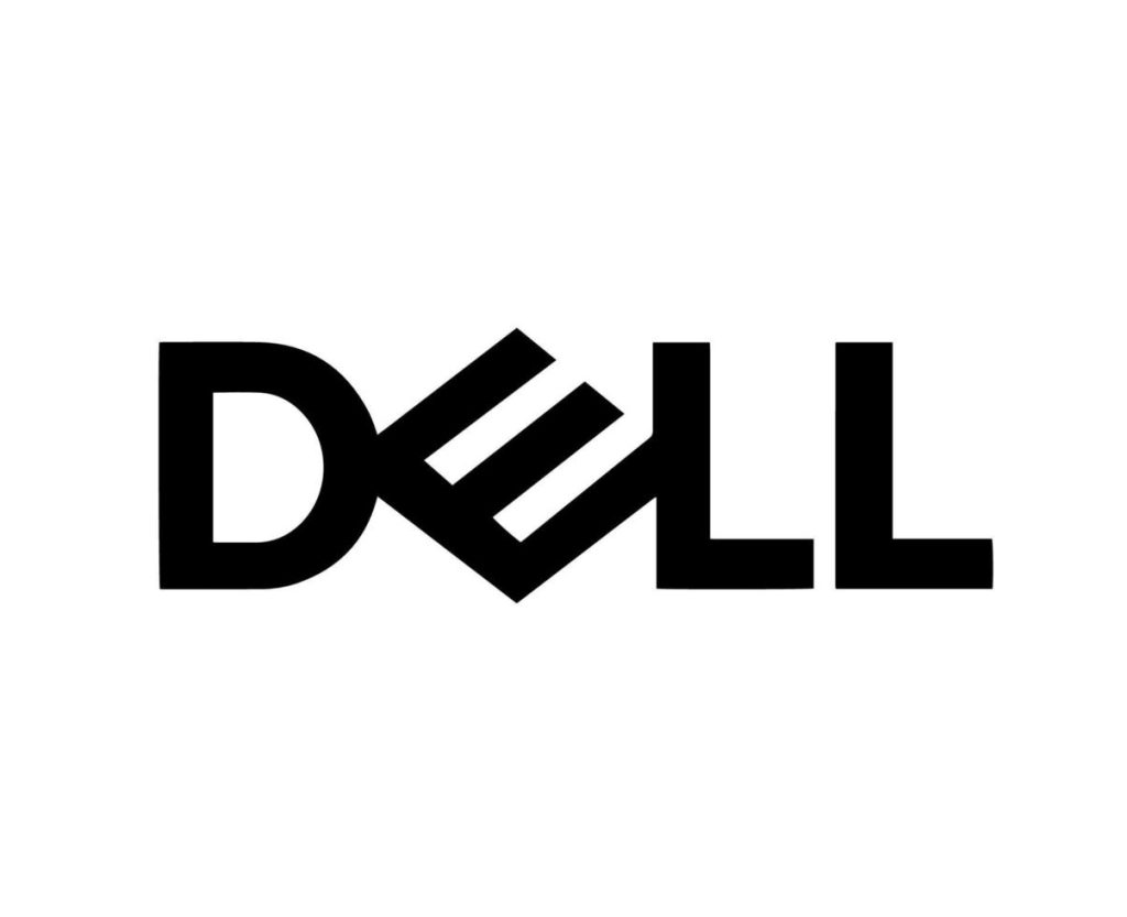 dell logo brand computer symbol name black design usa laptop illustration free vector لپ تاپ اقساطی