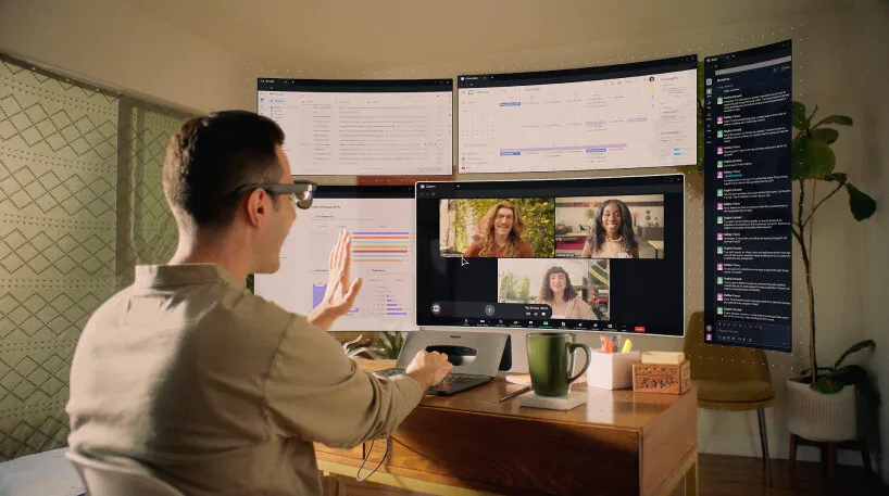 spacetop g1 ar laptop glasses portable workstation designboom 03 11zon اولین لپ تاپ بدون صفحه نمایشگر | یک لپ تاپ نوآورانه